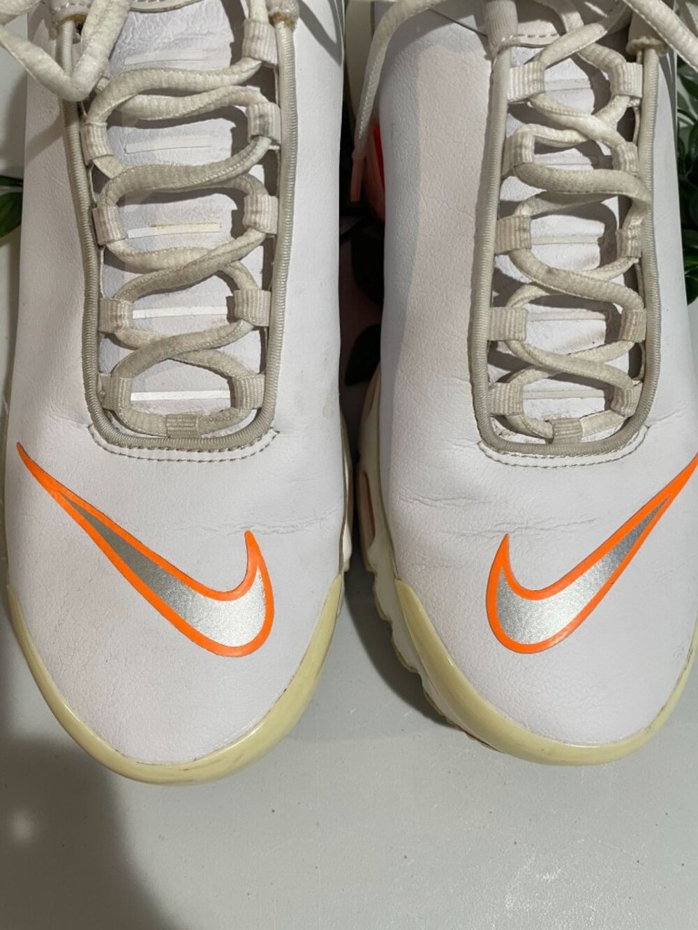 Nike Air Max Plus Tn Running Shoes White/Orange US 10 Mens Sneakers AQ1088-100 - Picture 10 of 14